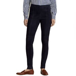 Polo‎ Ralph Lauren Lambskin Suede Legging Navy Women's XS  NWT MSRP $998